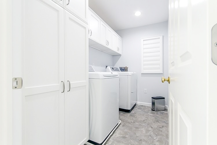 A laundry room.