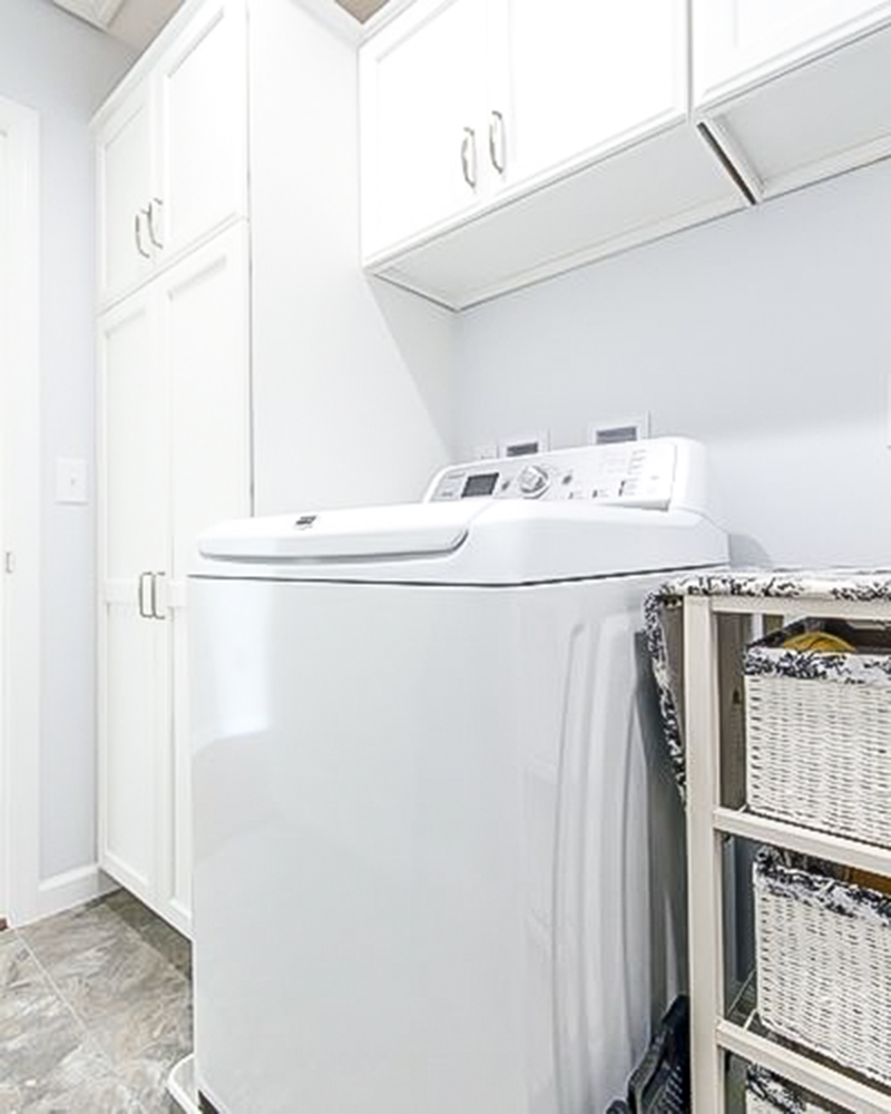 A laundry room.