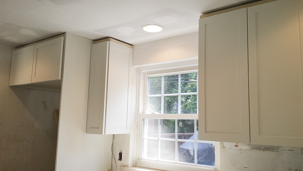 A kitchen in the process of being remodeled.