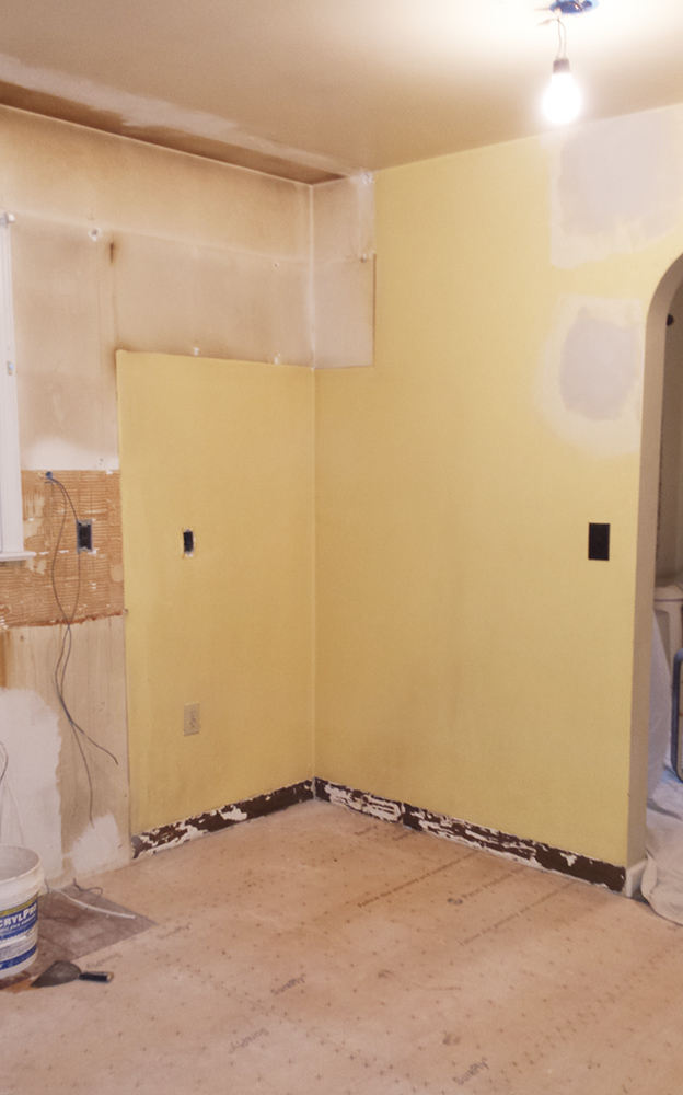 A kitchen in the midst of a remodeling project.