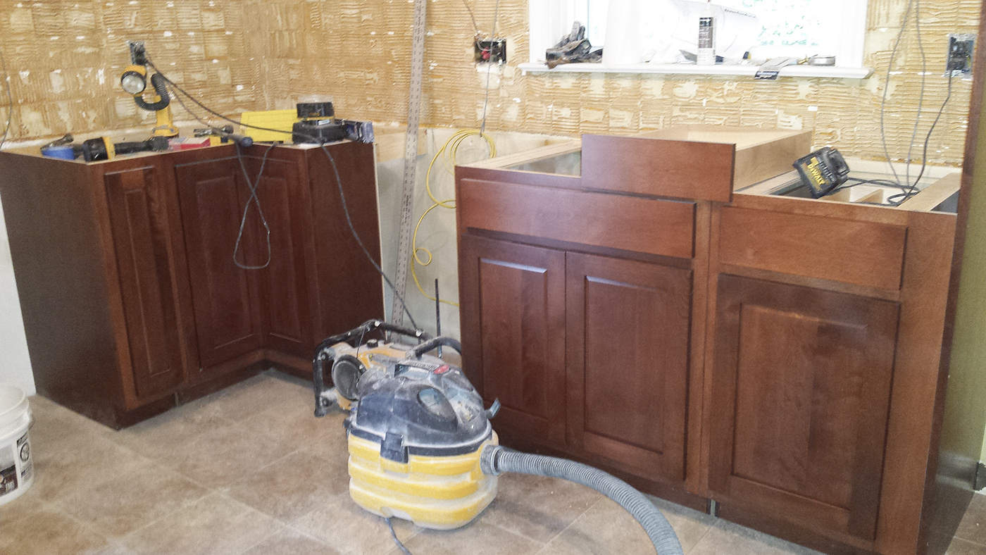 A kitchen in the midst of a remodeling project.