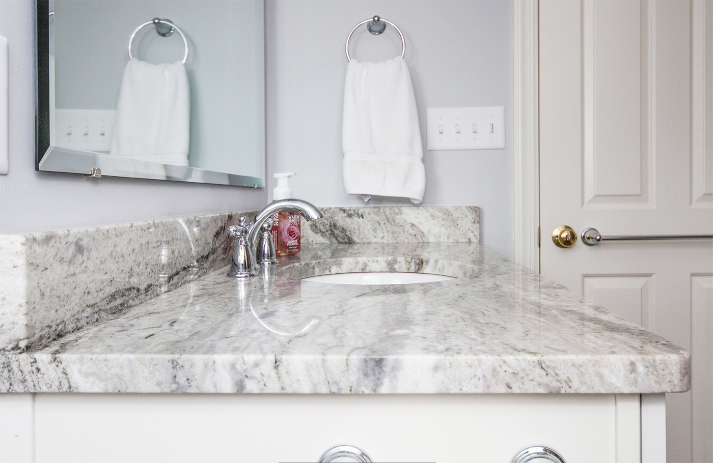 A bathroom sink.