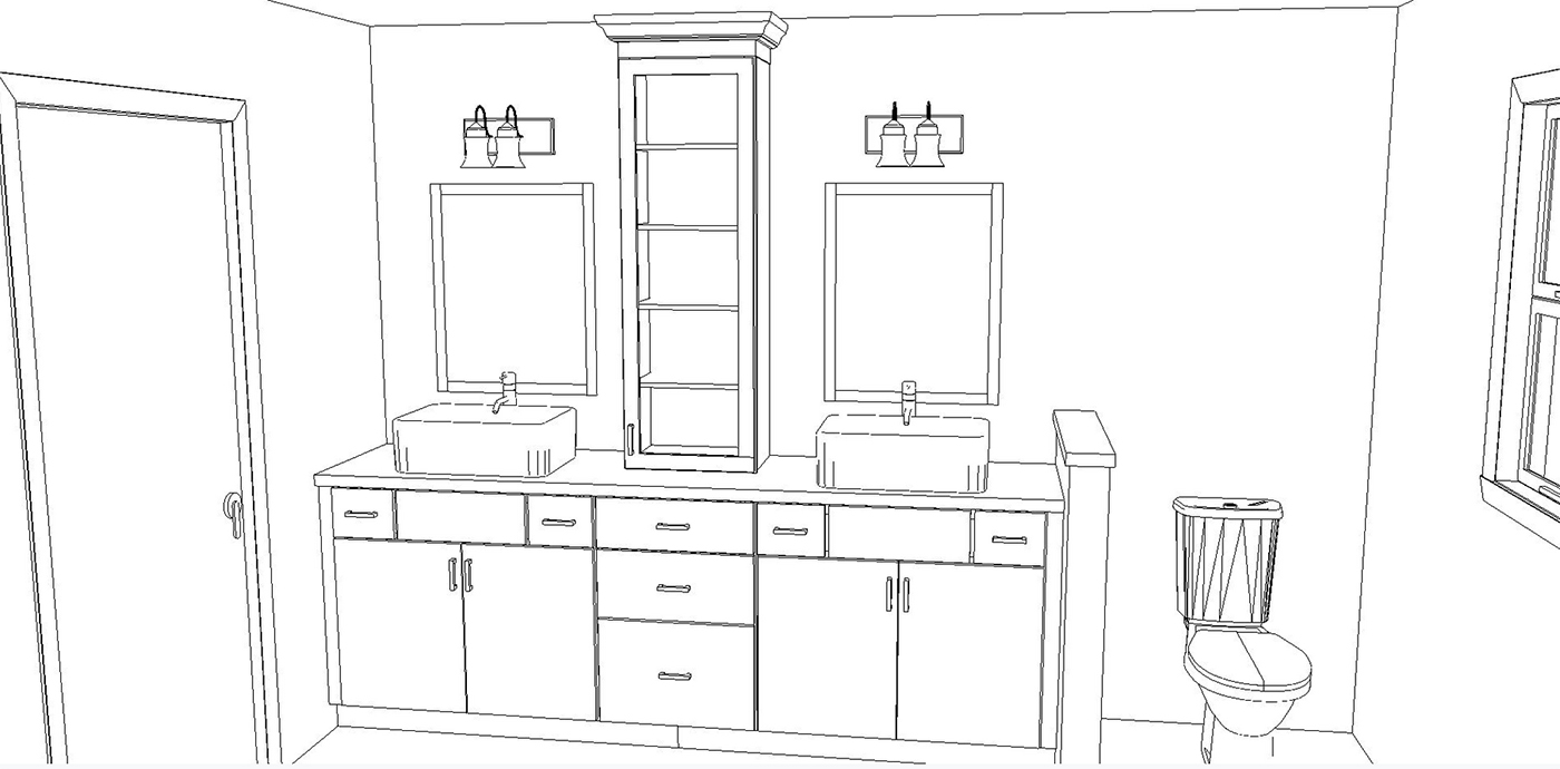 A bathroom remodeling plan.