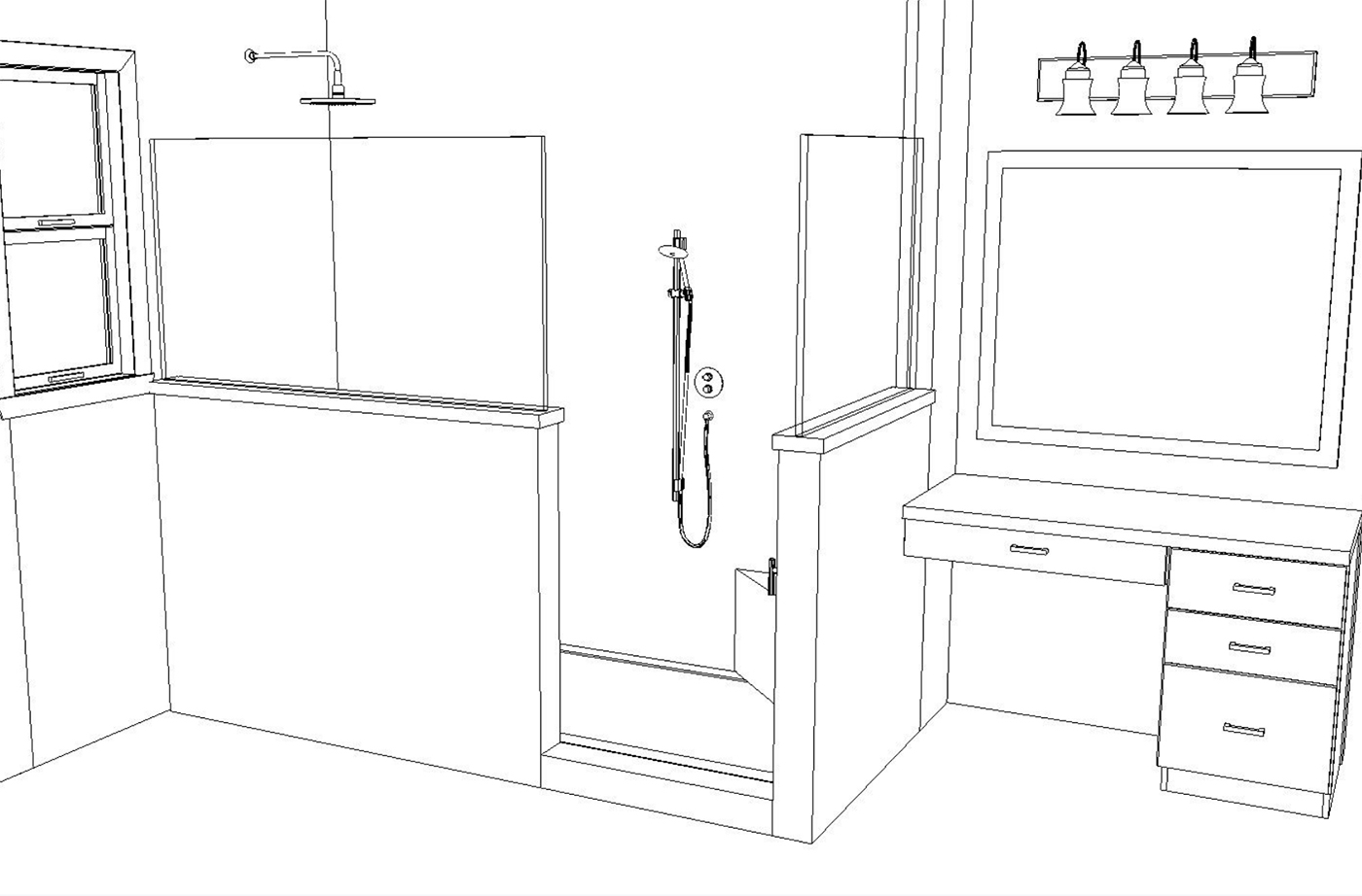 A bathroom remodeling plan.