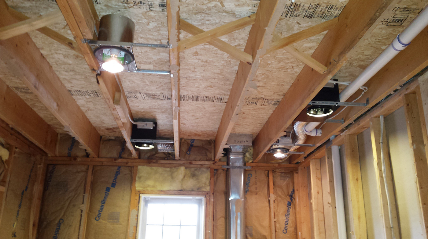 A bathroom being remodeled.