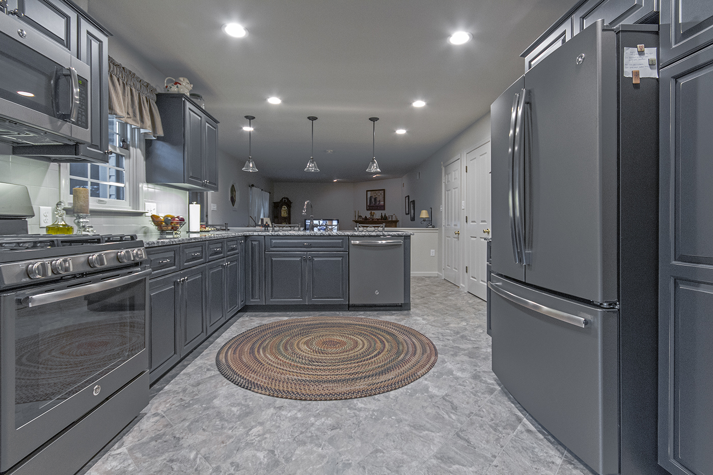 An open concept kitchen.