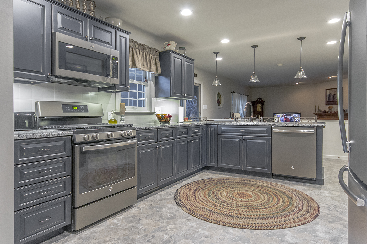 An open concept kitchen.