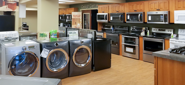 Brubaker, Inc appliance showroom in Lancaster PA.