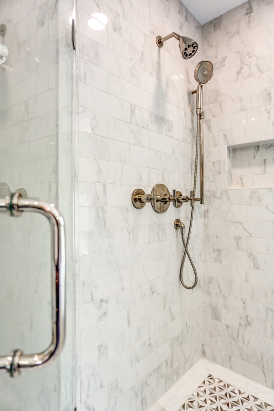 beautiful marble shower