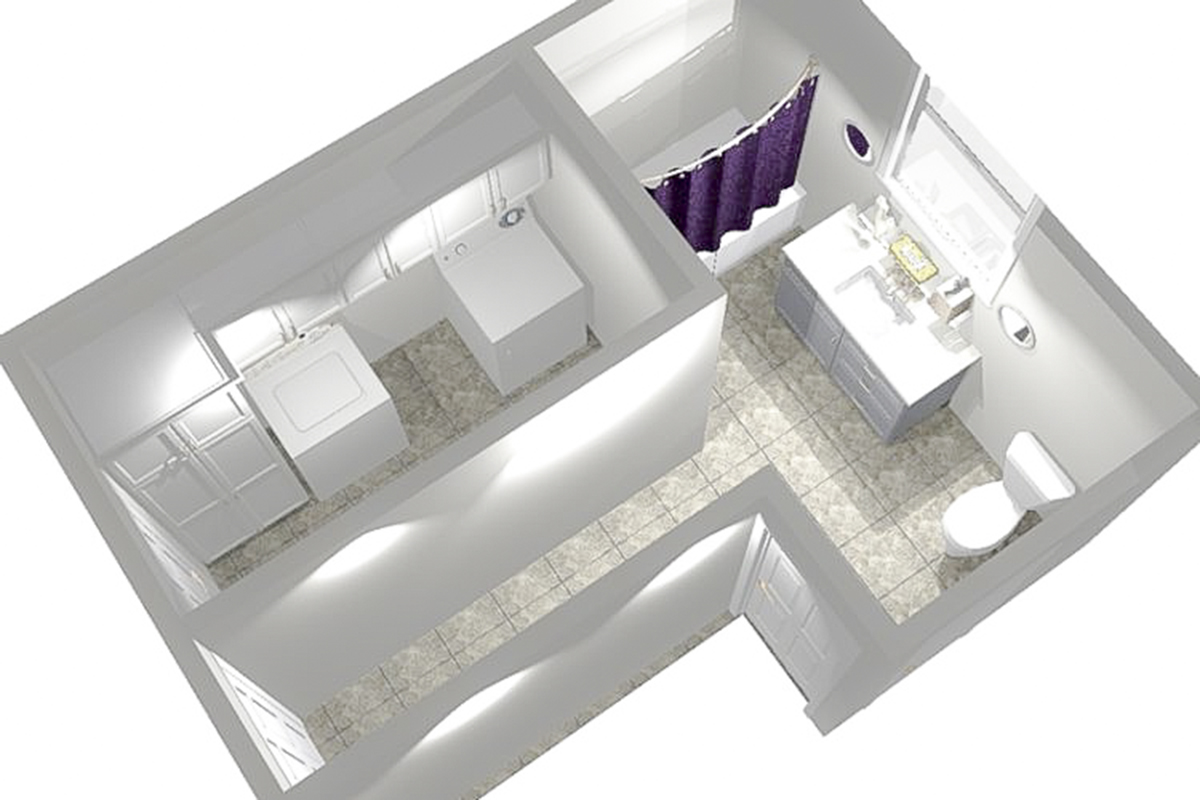 Laundy Room Remodel Rendering